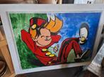 robbedoes schilderij 80/60 AFGEPRIJSD €25, Ophalen