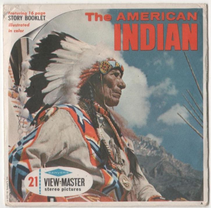 View-master The American Indians B 725 Boekje in het Engels, Antiek en Kunst, Antiek | Speelgoed, Ophalen of Verzenden