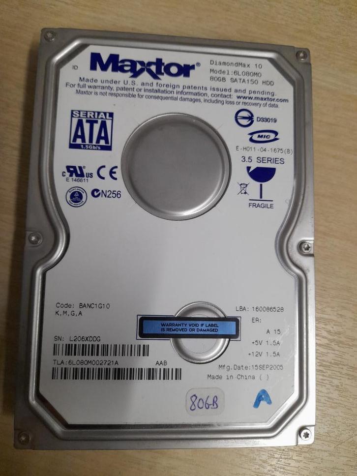 harde schijven 80GB ATA en SATA, Informatique & Logiciels, Disques durs, Utilisé, Desktop, Interne, IDE, Enlèvement ou Envoi