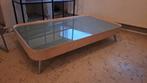 vintage salontafel met glas, Huis en Inrichting, Tafels | Salontafels, Ophalen, Gebruikt, Glas
