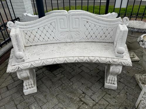 OUDE TUINBANK van marmercement TOPKWALITEIT BANK, Tuin en Terras, Tuinbanken, Gebruikt, Overige materialen, Ophalen