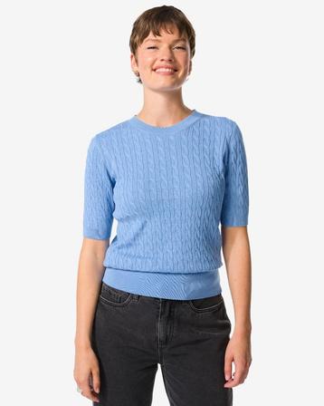 Te koop: Nieuw! Mooie dames kabeltrui Fally blauw, L. beschikbaar voor biedingen