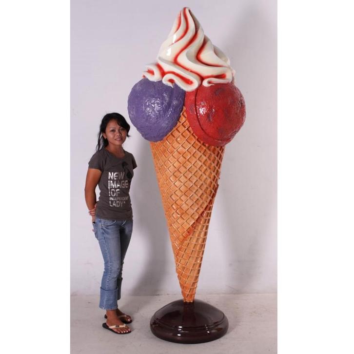 IJsje XXL schepijs 220 cm - ijshoorn met 4 ijs bollen, Verzamelen, Merken en Reclamevoorwerpen, Nieuw, Ophalen