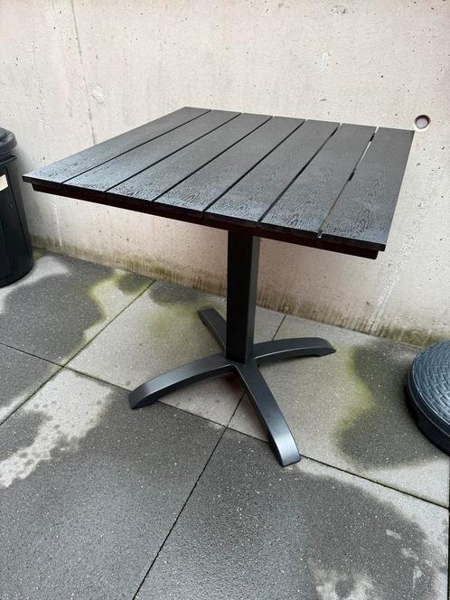 Bistrotafel tuintafel 70x70 zwart, Tuin en Terras, Tuintafels, Zo goed als nieuw, Vierkant, Aluminium, Ophalen