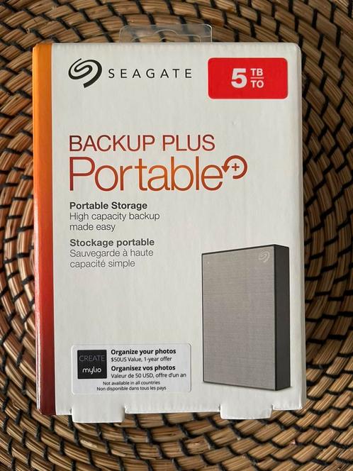 Seagate Backup Plus 5 TB draagbare externe harde schijf HDD, Computers en Software, Harde schijven, Nieuw, Extern, HDD, USB, Ophalen