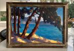Mediterraan olie op paneel, Antiek en Kunst, Kunst | Schilderijen | Klassiek, Verzenden