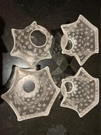 4 grote glazen lampenkappen voor olielamp / gaslamp, Antiek en Kunst, Antiek | Glaswerk en Kristal, Ophalen of Verzenden