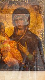 Icoon Maria en Kind – Olieverf op hout – Orthodoxe stijl, Antiek en Kunst, Ophalen