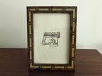 Houten lijst kader mooie details met glas, Ophalen of Verzenden, Zo goed als nieuw