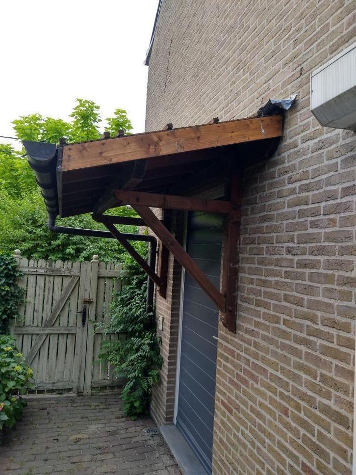 Luifel in hardhout als bouwpakket, Tuin en Terras, Palen, Balken en Planken, Gebruikt, Hardhout, Ophalen