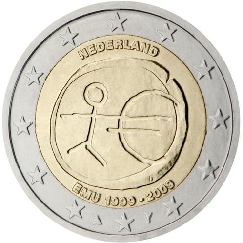 2 euros Pays-Bas 2009 - 10 ans de l'UEM (UNC), Timbres & Monnaies, Monnaies | Europe | Monnaies euro, Monnaie en vrac, 2 euros