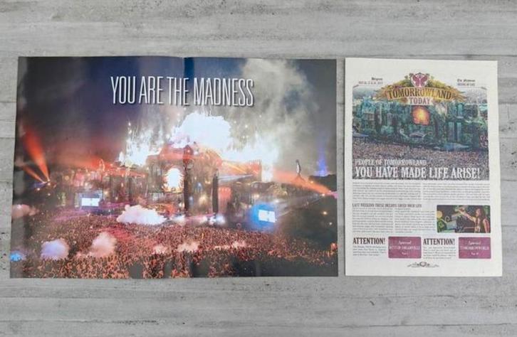 Tomorrowland 2013 - krant en dubbelzijdige poster, Tickets en Kaartjes, Evenementen en Festivals