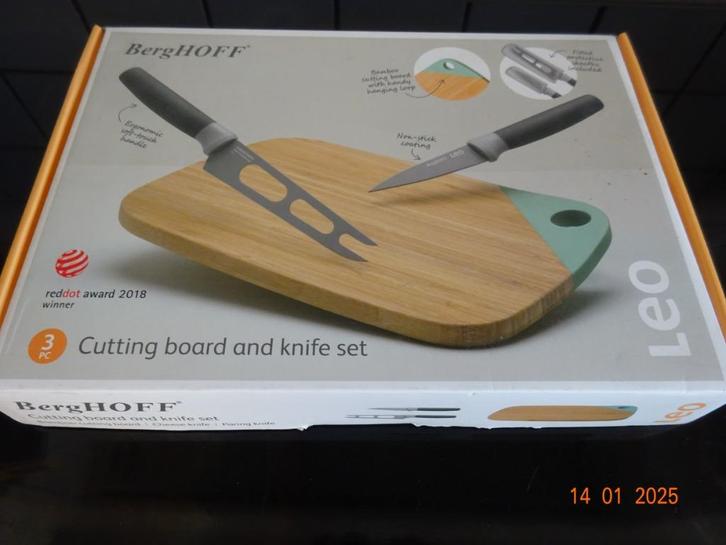 BergHOFF Leo Snijplank En Messenset*NIEUW*, Huis en Inrichting, Keuken | Bestek, Nieuw, Ophalen of Verzenden