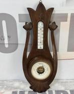 Baromètre variable 1900 Station météorologique en bois foncé, Enlèvement ou Envoi, Comme neuf, Station météo