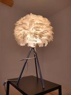Lampe de table en plumes blanches Veilleuse de 50 cm de haut, Enlèvement ou Envoi, Autres matériaux, Moins de 50 cm