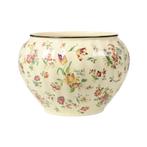 Grote Polychrome Bloempot Cache Pot Longchamp Frankrijk 36cm, Tuin en Terras, Bloempotten, 25 tot 40 cm, Gebruikt, Rond, Binnen