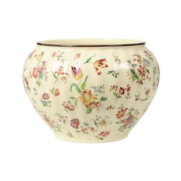 Grote Polychrome Bloempot Cache Pot Longchamp Frankrijk 36cm beschikbaar voor biedingen