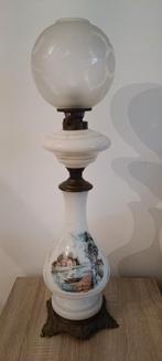 Prachtige Napoleon 3 Opaline olielamp van 72 cm, Ophalen of Verzenden