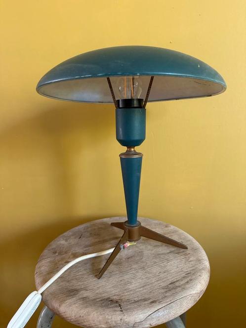 Originele Philips vintage tafellamp – jaren ’50/’60, Huis en Inrichting, Lampen | Tafellampen, Gebruikt, Minder dan 50 cm, Metaal