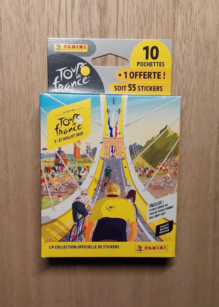 Blister met 11 zakjes van Panini Tour De France 2025, Verzamelen, Stickers, Nieuw, Ophalen of Verzenden