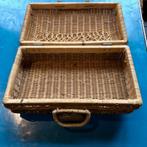 rieten koffertje Vintage, Overige materialen, Minder dan 50 cm, Ophalen of Verzenden, Zo goed als nieuw