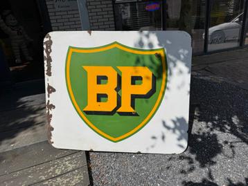 Zeer groot BP emaille reclamebord, Antiek en Kunst, Ophalen
