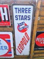 Emaille reclame bord three stars leopold, Antiek en Kunst, Curiosa en Brocante, Ophalen