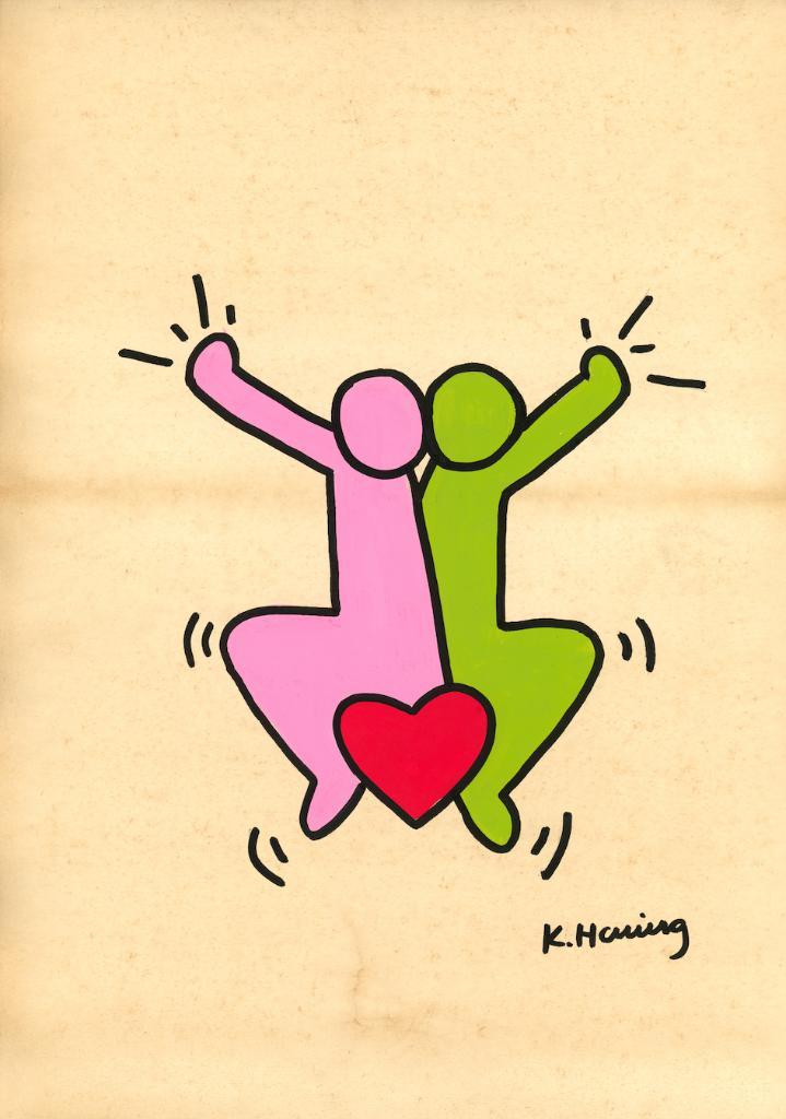 Keith Haring Artwork, Antiek en Kunst, Kunst | Schilderijen | Modern, Ophalen of Verzenden