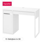 Kinder Bureau WIT + Bureau stoel grijs, Huis en Inrichting, Ophalen, Zo goed als nieuw, Stabureau