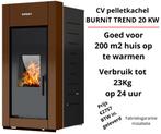 BURNiT TREND-NOVATION pelletkachel CV, Nieuw, Hoog rendement (Hr), 60 tot 150 cm, 800 watt of meer