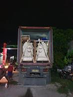 2 lions grandeur nature sculptés dans le marbre, Enlèvement