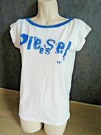 T-shirt DIESEL S blanc/bleu, Vêtements | Femmes, T-shirts, Comme neuf, Manches courtes, Taille 36 (S), Enlèvement ou Envoi