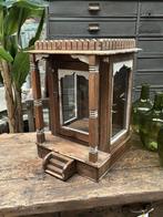 Authentieke houten vitrine tempel uit India, Ophalen of Verzenden