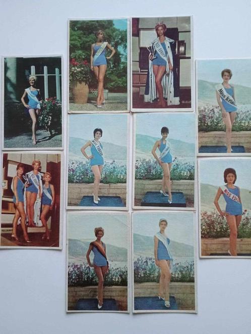 Miss Europe 1961 10 chromes, Collections, Photos & Gravures, Comme neuf, Gravure, 1960 à 1980, Envoi