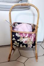 Panier vintage en bambou tricoté pour loisirs, Enlèvement ou Envoi