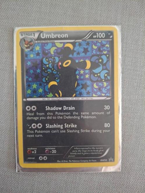 Umbreon BW93 Promo, Hobby en Vrije tijd, Verzamelkaartspellen | Pokémon, Gebruikt, Ophalen of Verzenden