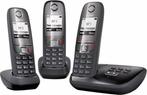 Gigaset A475A - Téléphone Trio - avec répondeur - Noir, Comme neuf, 3 combinés