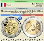 2€ COMMÉMORATIVE UNC FRANCE   (2020), Timbres & Monnaies, 2 euros, Enlèvement ou Envoi, Monnaie en vrac, France