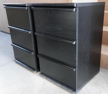 Zwarte ladenblok / nachtkastje  (brxdxh 45x42x70 cm) beschikbaar voor biedingen