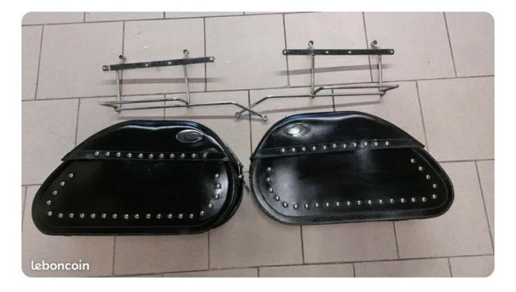 XV 1600 WILDSTAR : Ledrie motortassen + beugels, Motoren, Accessoires | Koffers en Tassen, Zo goed als nieuw, Ophalen