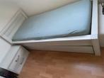 Bed met lade voor 2e matras, 90 cm, Gris, Enlèvement, 200 cm