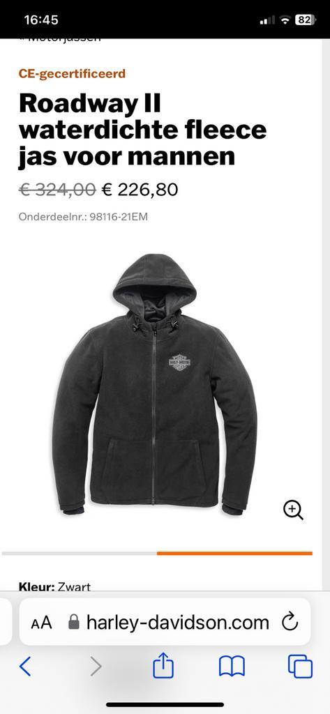 Fleece Harley Davidson Jacket MEDIUM NIEUW, Motoren, Kleding | Motorkleding, Jas | textiel, Heren, Nieuw met kaartje, Ophalen of Verzenden