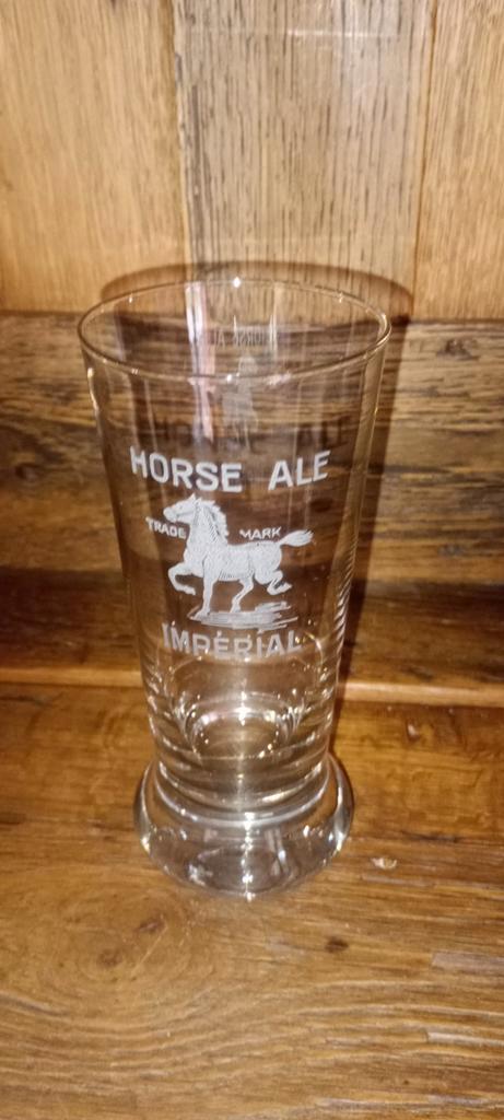Brasserie bière ancien verre Horse Ale Impérial acide, Verzamelen, Biermerken, Zo goed als nieuw, Ophalen of Verzenden