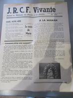 J. R. C. F. Vivante mensuel mai 1952  2 pages, Utilisé, Enlèvement ou Envoi, Journal