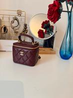 Bordeauxrode leren mini-handtas, Handtassen en Accessoires, Tassen | Damestassen, Ophalen of Verzenden, Zo goed als nieuw, Handtas