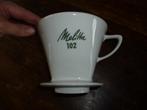 Oude MELITTA koffiefilter porselein wit opdruk 102 vintage, Antiek en Kunst, Ophalen