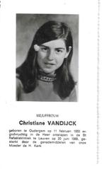 Christiane Vandijck Oudergem 1952-1969, Enlèvement ou Envoi