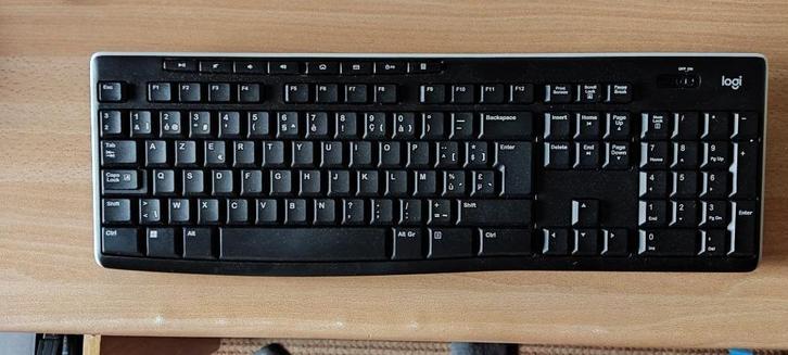 Logitech K270 Ongebruikt, Computers en Software, Toetsenborden, Nieuw, Azerty, Draadloos, Multimediatoetsen, Ophalen of Verzenden