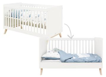 Meegroeibed en commode Bopita, 70 à 85 cm, Lit mezzanine ou Lit superposé, Comme neuf, Enlèvement