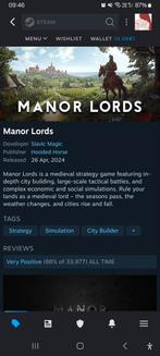 Manor Lords Steam Key EU, Games en Spelcomputers, Games | Pc, Nieuw, Ophalen of Verzenden, 1 speler, Strategie en Constructie